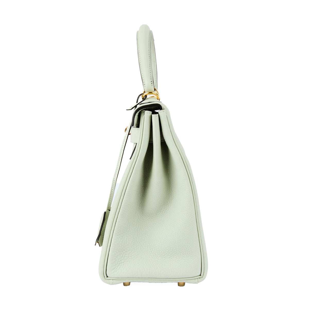 HERMÈS - Kelly 28 Togo snow grey gold finish