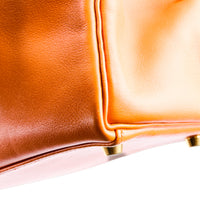 HERMES - Kelly 32 bag in Orange Feu Evercolor leather