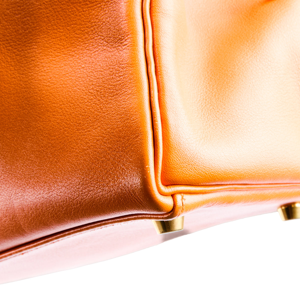 HERMES - Kelly 32 bag in Orange Feu Evercolor leather