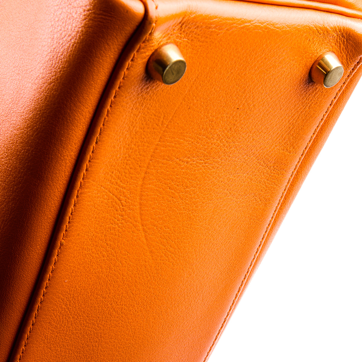 HERMES - Kelly 32 bag in Orange Feu Evercolor leather