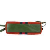 GUCCI - Sac bandoulière Ophidia bande web daim rouge - Handbag