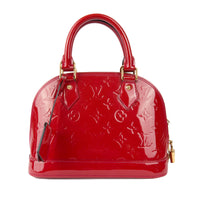 LOUIS VUITTON - BB Alma red patent leather handbag - Handbag