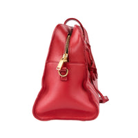 SAINT LAURENT - Red chevron leather tote bag - Handbag