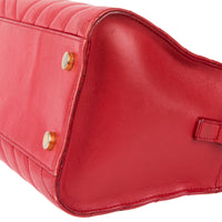 SAINT LAURENT - Red chevron leather tote bag - Handbag