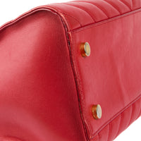 SAINT LAURENT - Red chevron leather tote bag - Handbag