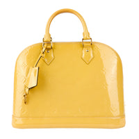 LOUIS VUITTON - Sac à main Alma PM cuir vernis jaune - Handbag