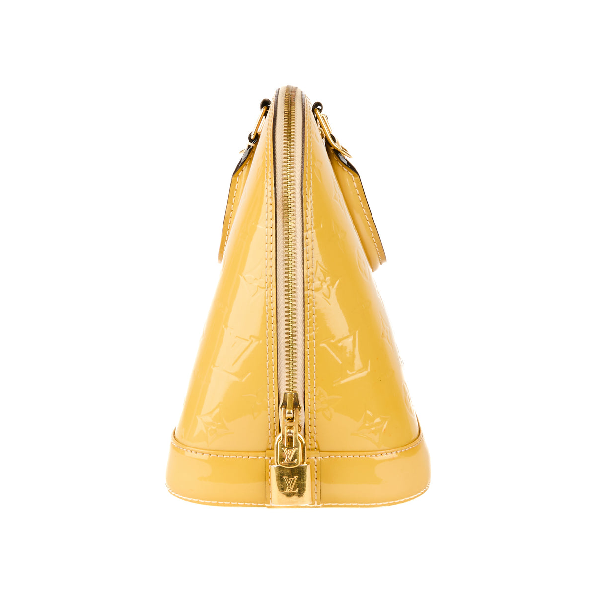 LOUIS VUITTON - Sac à main Alma PM cuir vernis jaune - Handbag