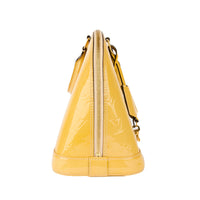 LOUIS VUITTON - Sac à main Alma PM cuir vernis jaune - Handbag