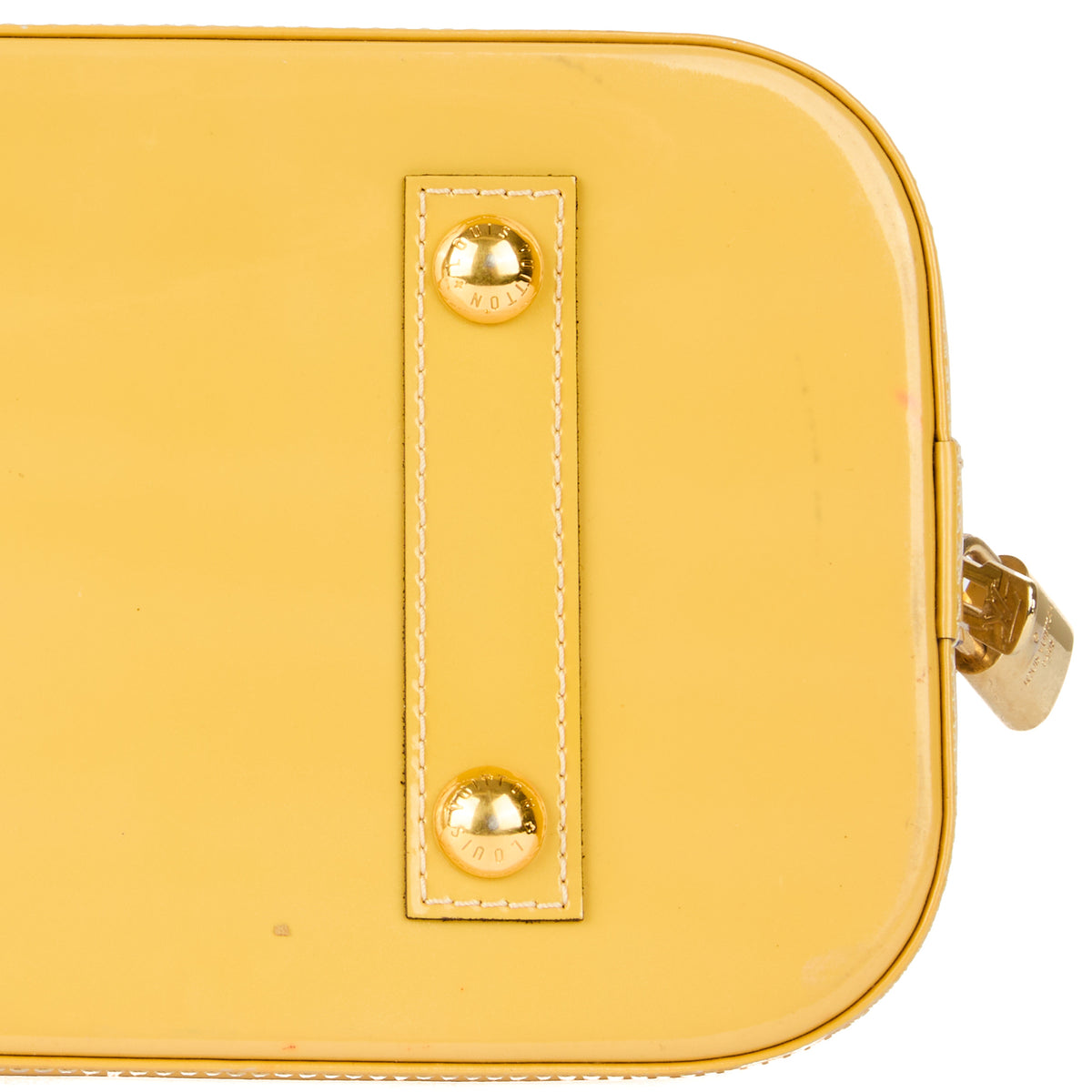 LOUIS VUITTON - Sac à main Alma PM cuir vernis jaune - Handbag
