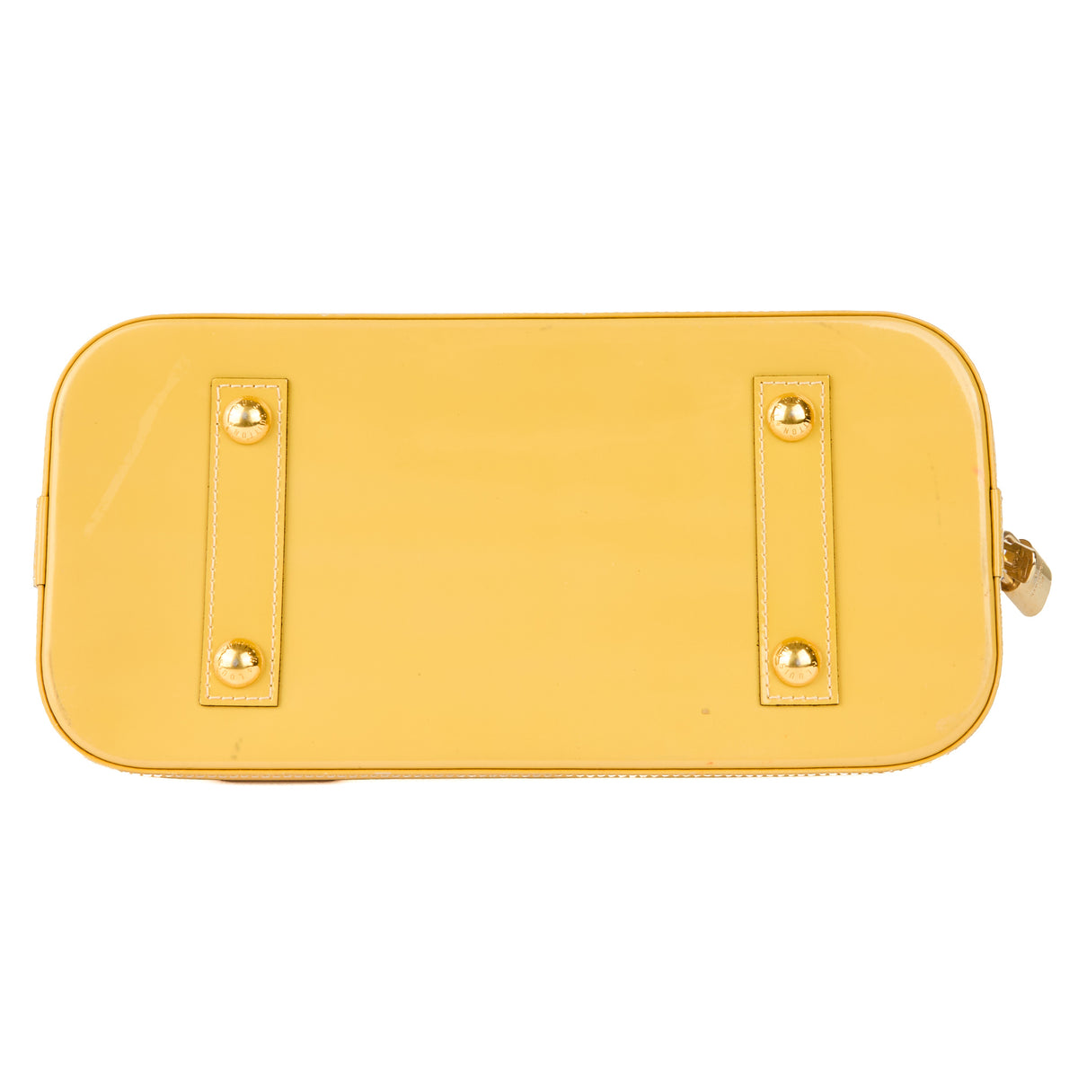 LOUIS VUITTON - Sac à main Alma PM cuir vernis jaune - Handbag