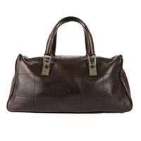 CHANEL - Brown leather bowling handbag
