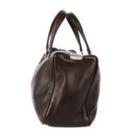 CHANEL - Brown leather bowling handbag