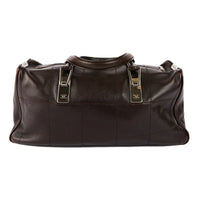 CHANEL - Brown leather bowling handbag