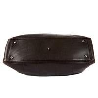 CHANEL - Brown leather bowling handbag