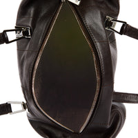 CHANEL - Brown leather bowling handbag