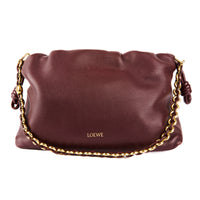 LOEWE - Flamenco Burgundy Leather Crossbody Bag