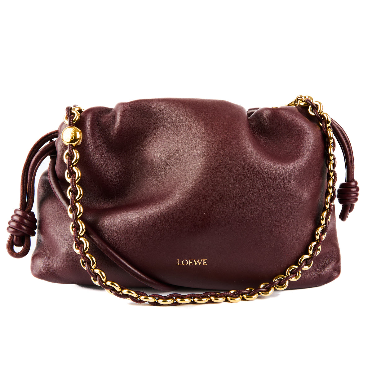 LOEWE - Flamenco Burgundy Leather Crossbody Bag