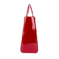 DIOR - Lady Dior Large Red Patent Leather Shoulder Bag - Handbag