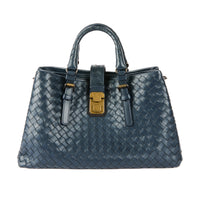 BOTTEGA VENETA - Sac à main Roma cuir Intrecciato Bleu - Hand bag