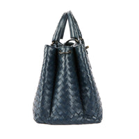 BOTTEGA VENETA - Sac à main Roma cuir Intrecciato Bleu - Hand bag