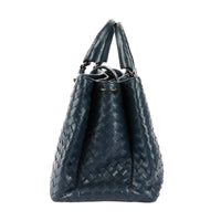 BOTTEGA VENETA - Sac à main Roma cuir Intrecciato Bleu - Hand bag