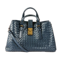 BOTTEGA VENETA - Sac à main Roma cuir Intrecciato Bleu - Hand bag