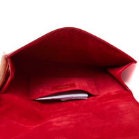 SAINT LAURENT - Red leather Chyc pouch - Pouchbag