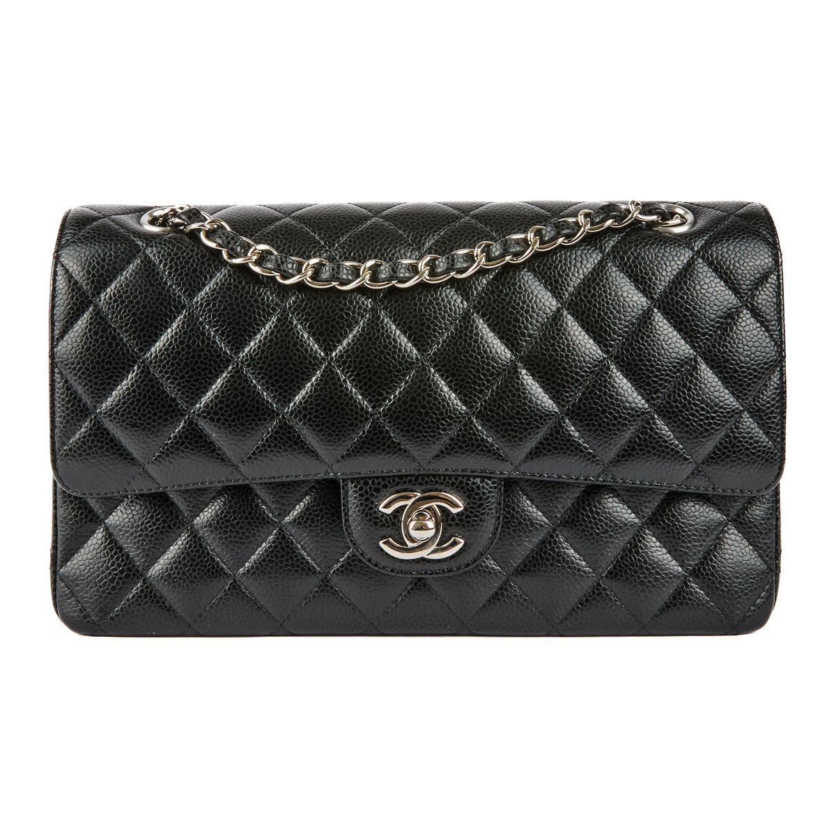 CHANEL - Classic Timeless Crossbody Bag Black Caviar Leather - Handbag