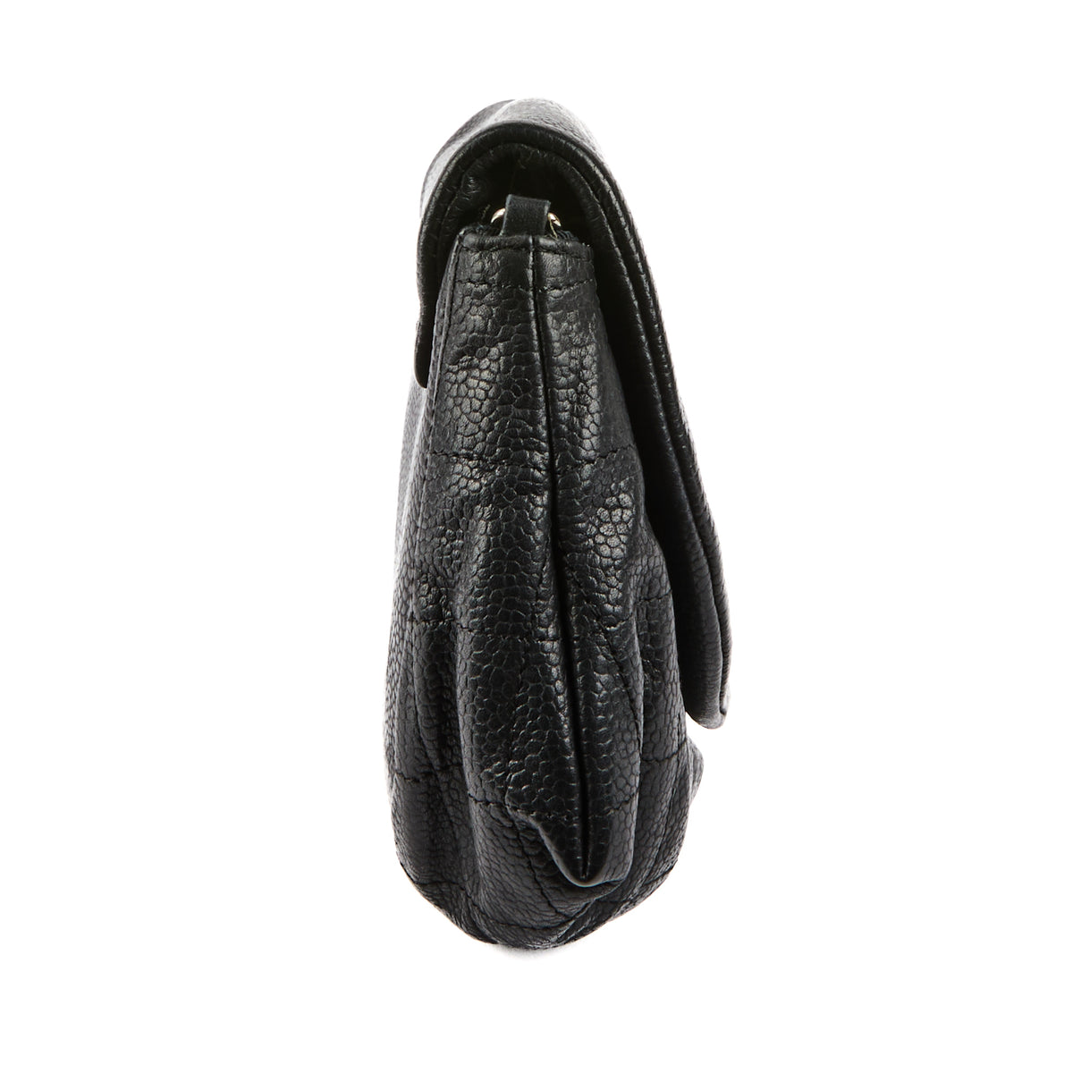 CHANEL - Sac à main Wallet on chain demi lune logo CC cuir caviar noir - Handbag
