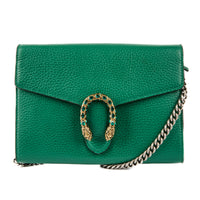 GUCCI - Dionysus Wallet On Chain crossbody bag in green leather - Handbag