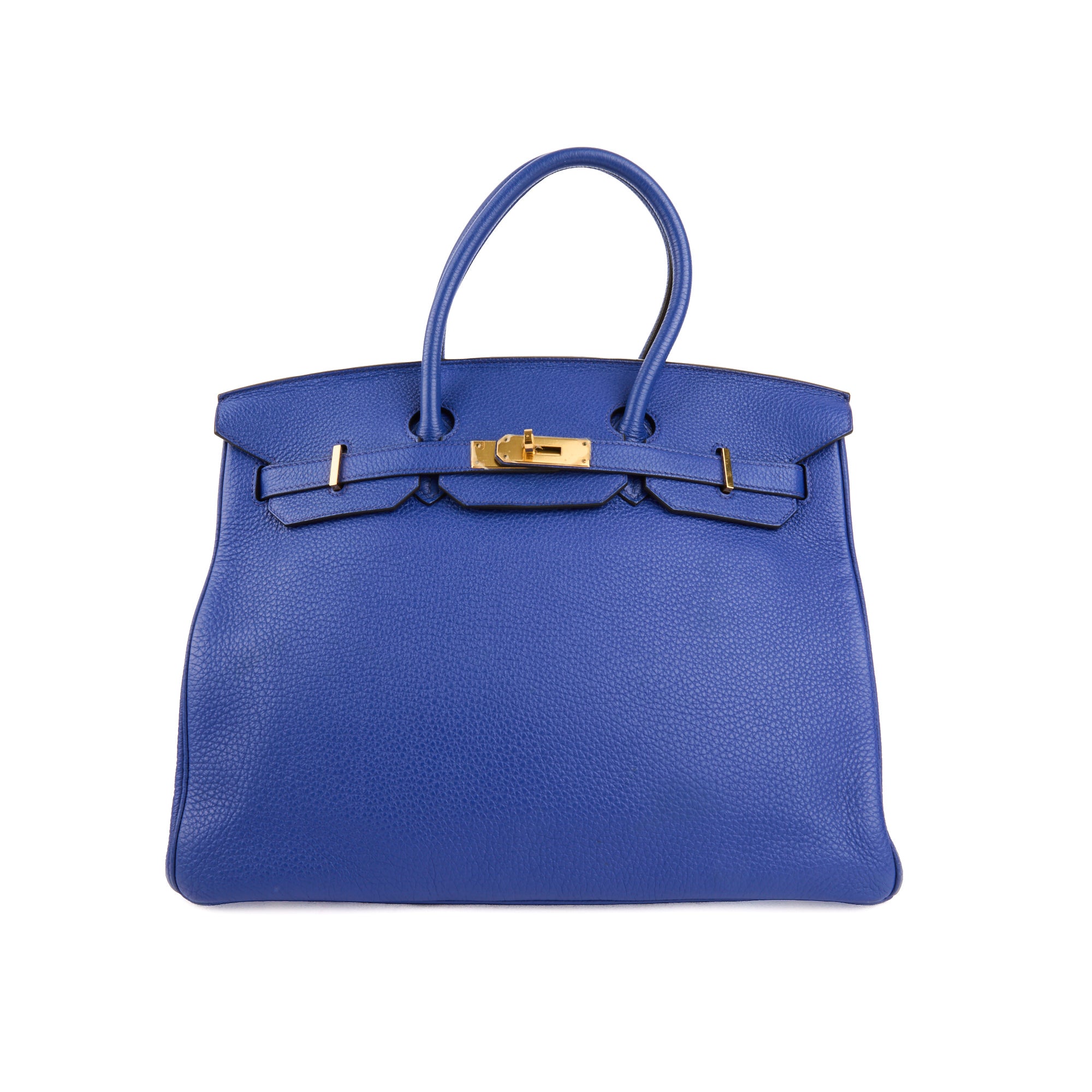 HERMES - Birkin 35 handbag in blue Togo leather - Handbag 