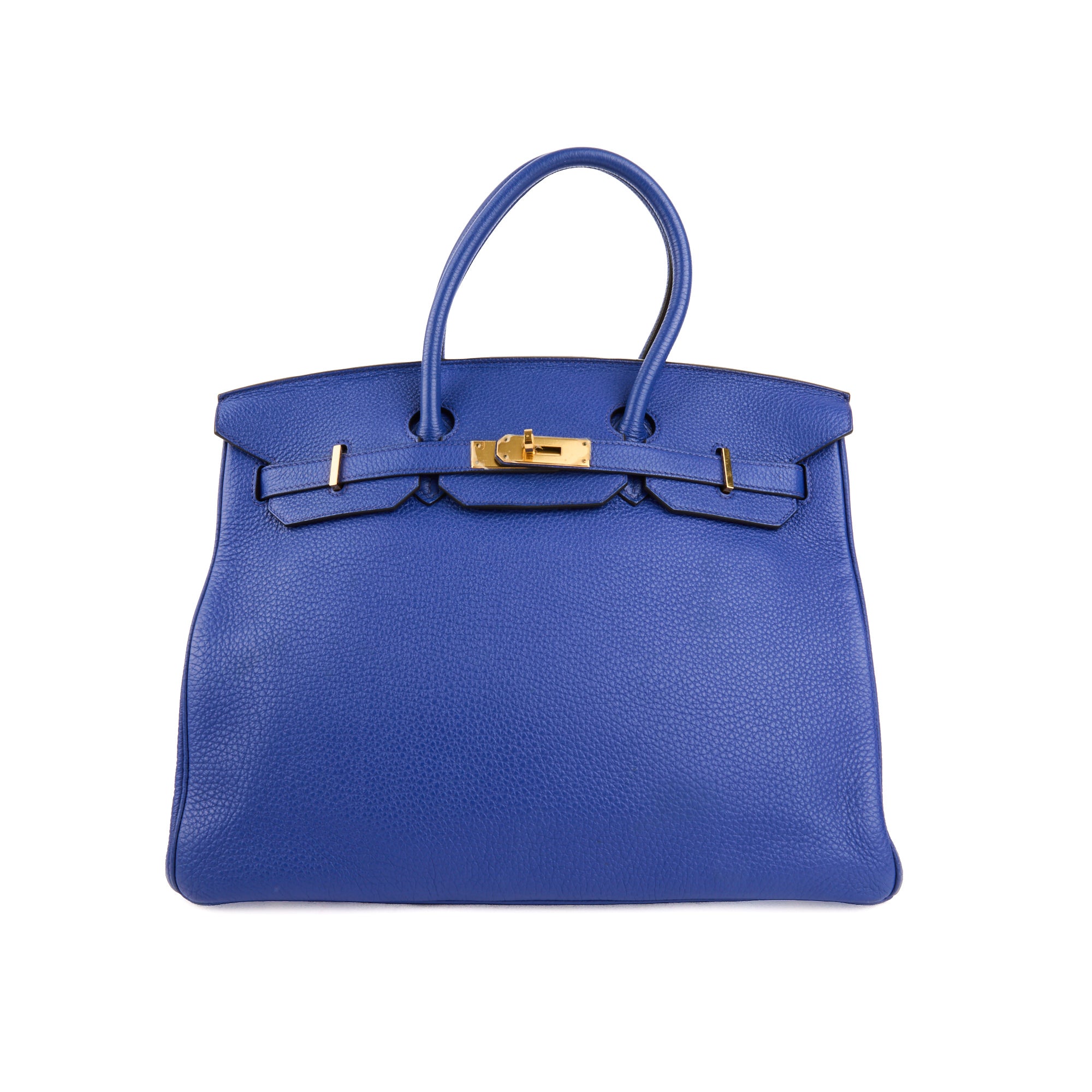 HERMES - Birkin 35 handbag in blue Togo leather - Handbag 