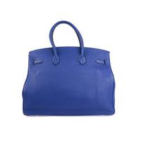 HERMES - Birkin 35 handbag in blue Togo leather - Handbag 