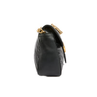 GUCCI - Sac bandoulière Marmont cuir noir - Handbag