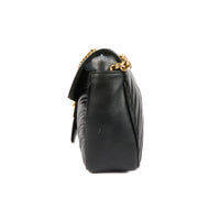 GUCCI - Sac bandoulière Marmont cuir noir - Handbag