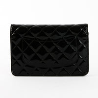 CHANEL - Sac bandoulière Wallet on Chain Classique cuir vernis noir - HandBag