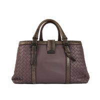 BOTTEGA VENETA - Sac à main Roma cuir Intrecciato python violet - Handbag