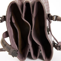 BOTTEGA VENETA - Sac à main Roma cuir Intrecciato python violet - Handbag