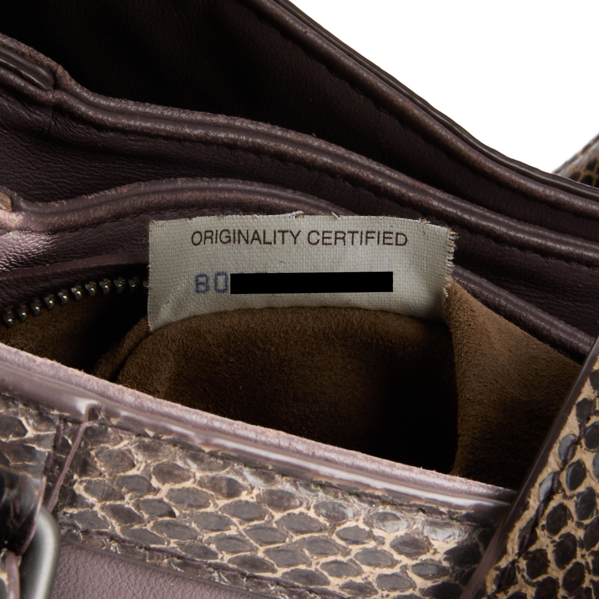 BOTTEGA VENETA - Sac à main Roma cuir Intrecciato python violet - Handbag