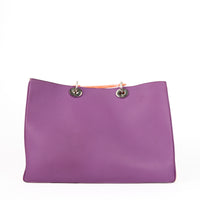 DIOR - Diorissimo Large purple orange leather shoulder bag - Handbag
