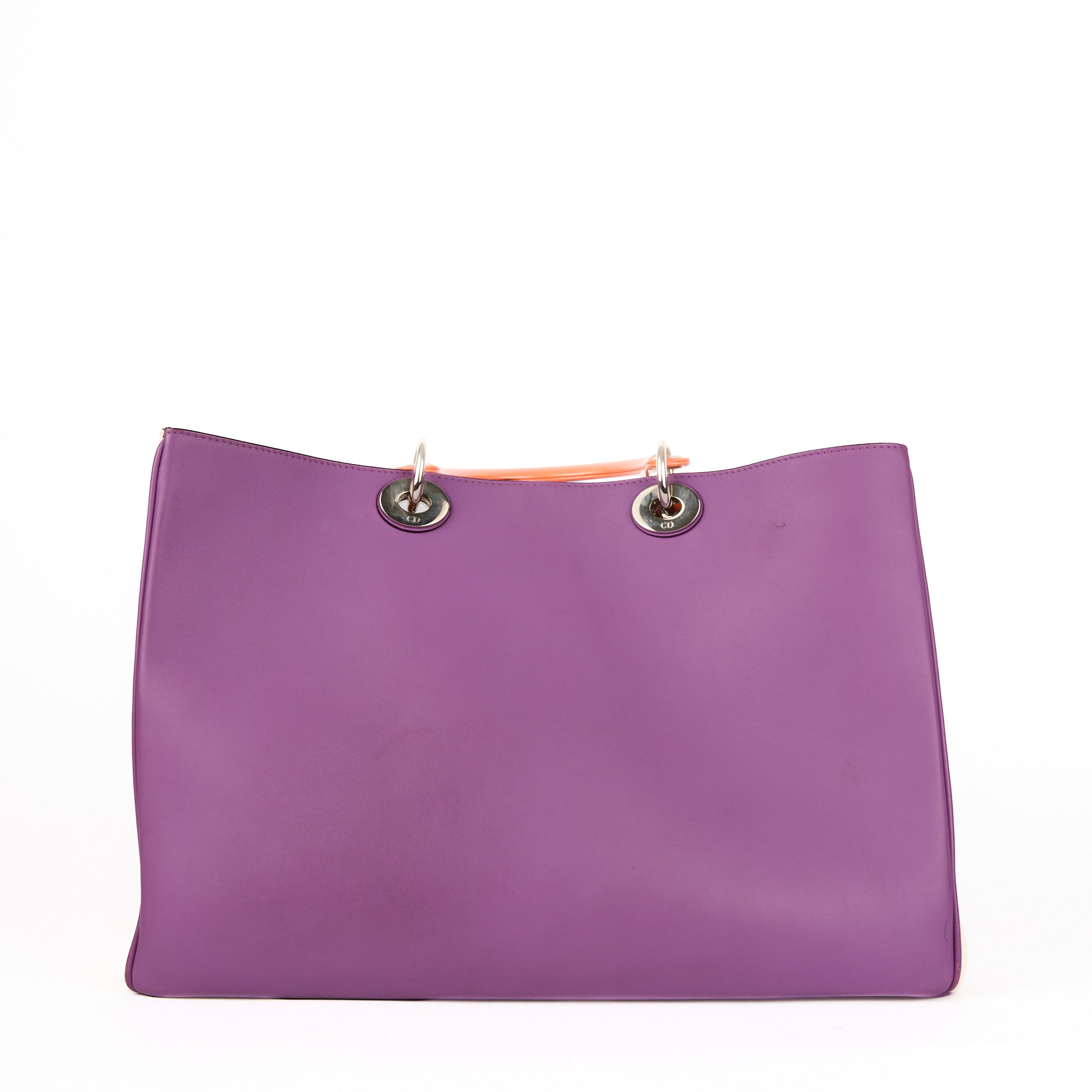 DIOR - Diorissimo Large purple orange leather shoulder bag - Handbag