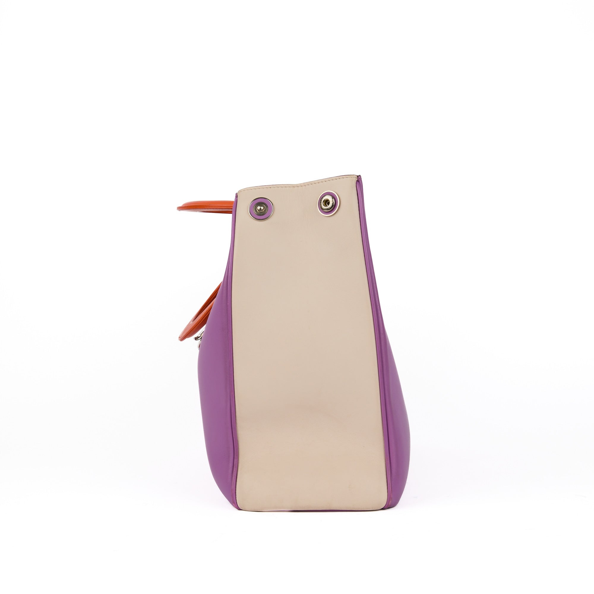 DIOR - Diorissimo Large purple orange leather shoulder bag - Handbag