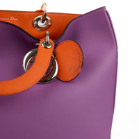 DIOR - Diorissimo Large purple orange leather shoulder bag - Handbag
