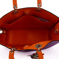 DIOR - Diorissimo Large purple orange leather shoulder bag - Handbag