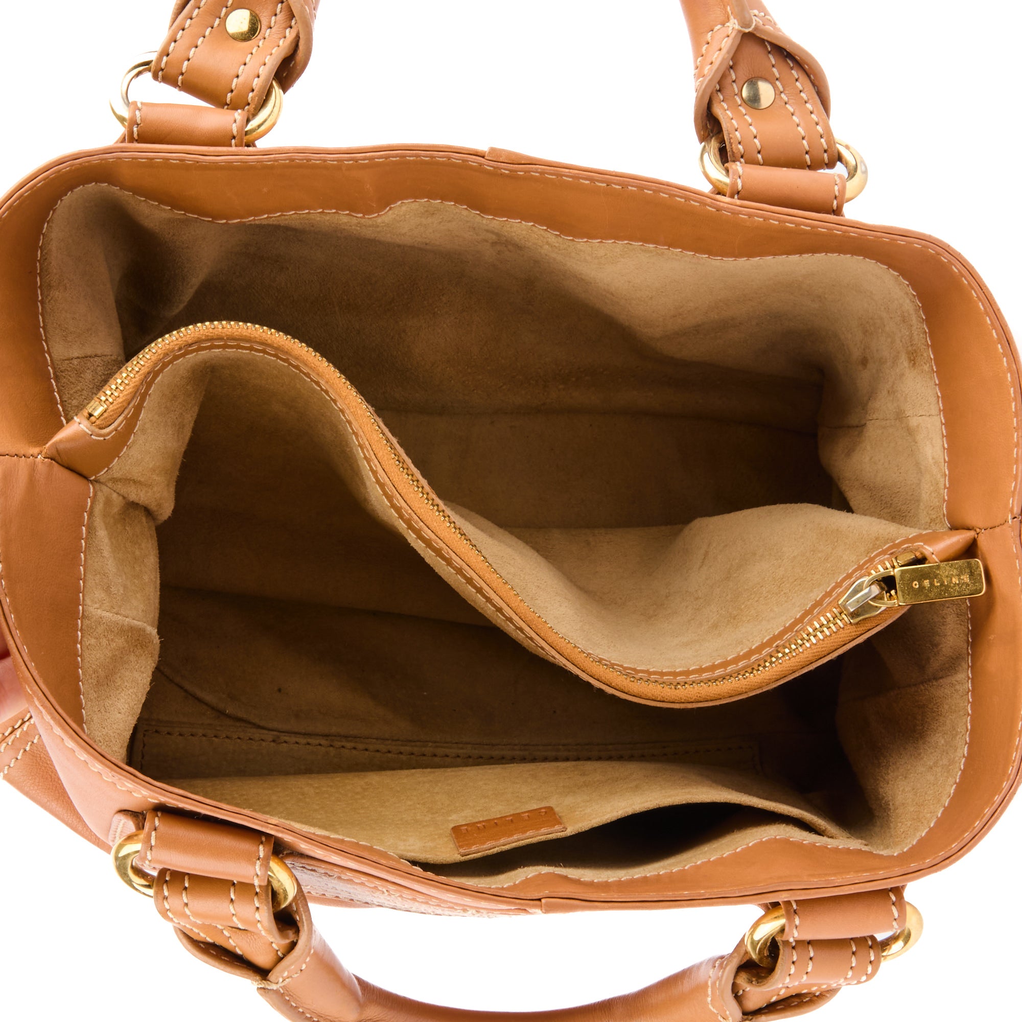CELINE - Sac à main Boogie cuir beige - Handbag