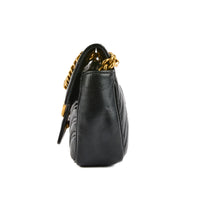 GUCCI - Sac à bandoulière Marmont PM cuir noir - Handbag