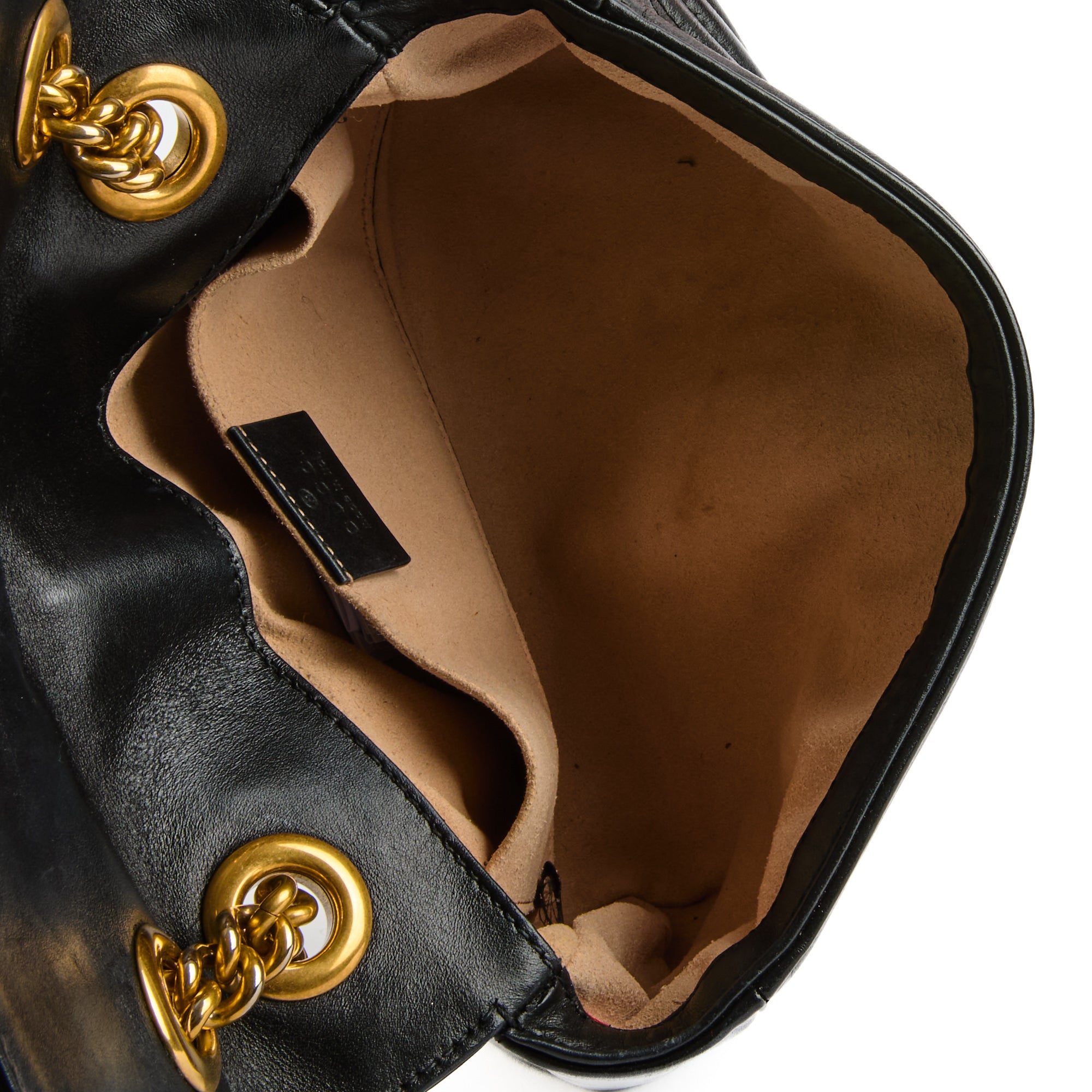 GUCCI - Sac à bandoulière Marmont PM cuir noir - Handbag