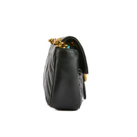 GUCCI - Sac à bandoulière Marmont PM cuir noir - Handbag