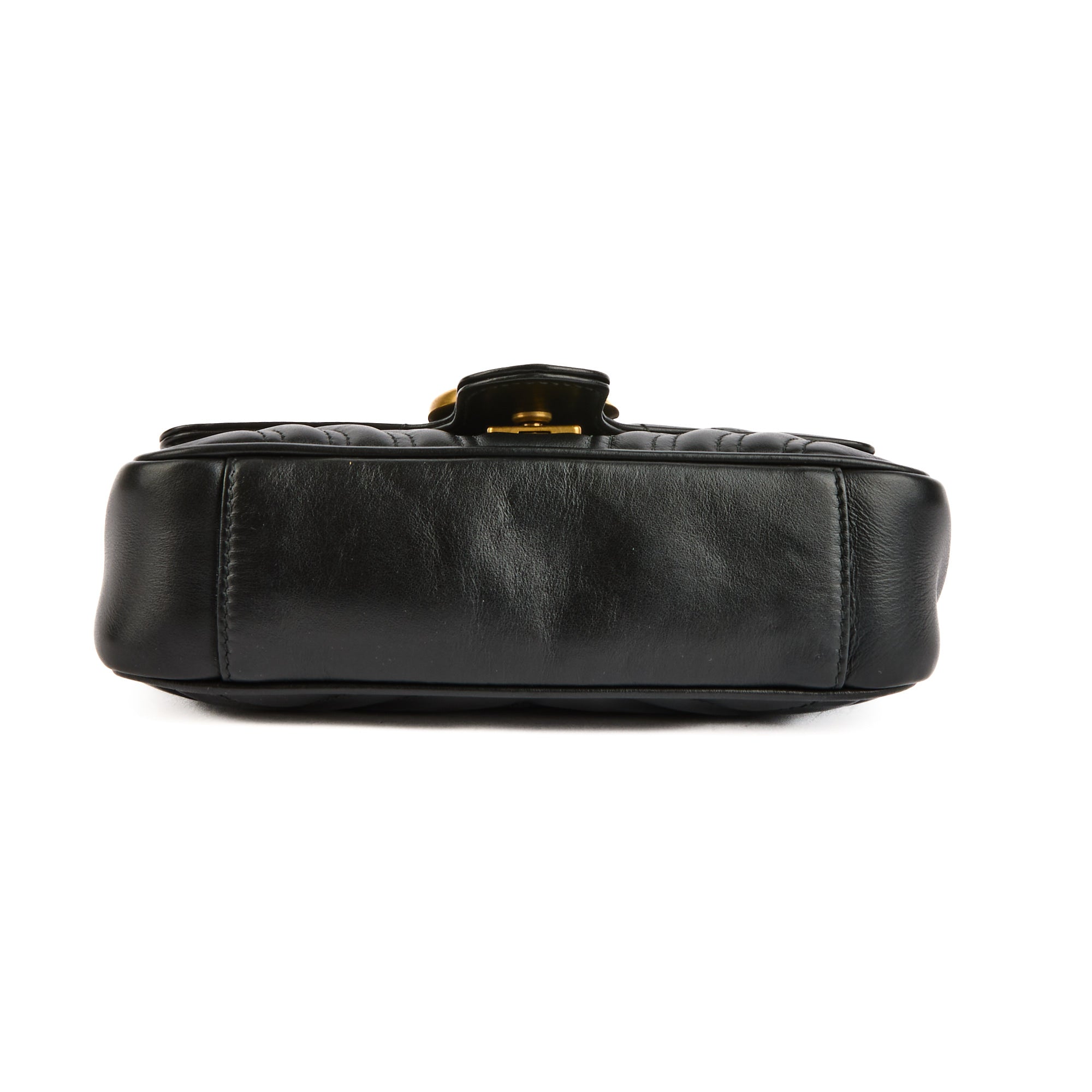 GUCCI - Sac à bandoulière Marmont PM cuir noir - Handbag