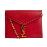 SAINT LAURENT - Sac à main Cassandra cuir rouge - Handbag